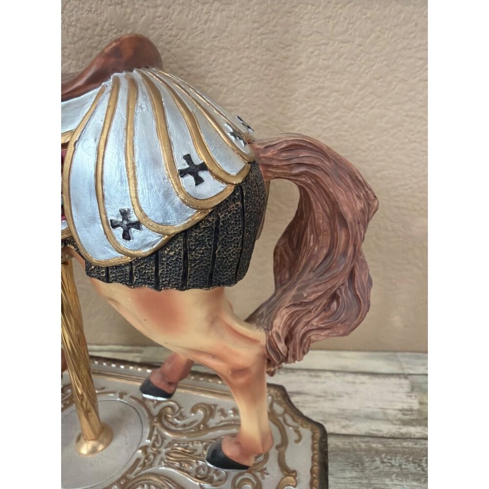 San Francisco Music Box Co Ltd Ed Royal Crest Carousel Horse Plays Polonaise - Picture 13 of 16